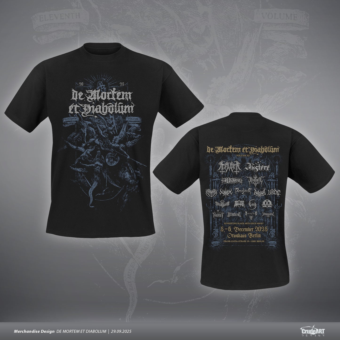 De Mortem Et Diabolum Festival-Shirt 2025 (blau) - Gutschein