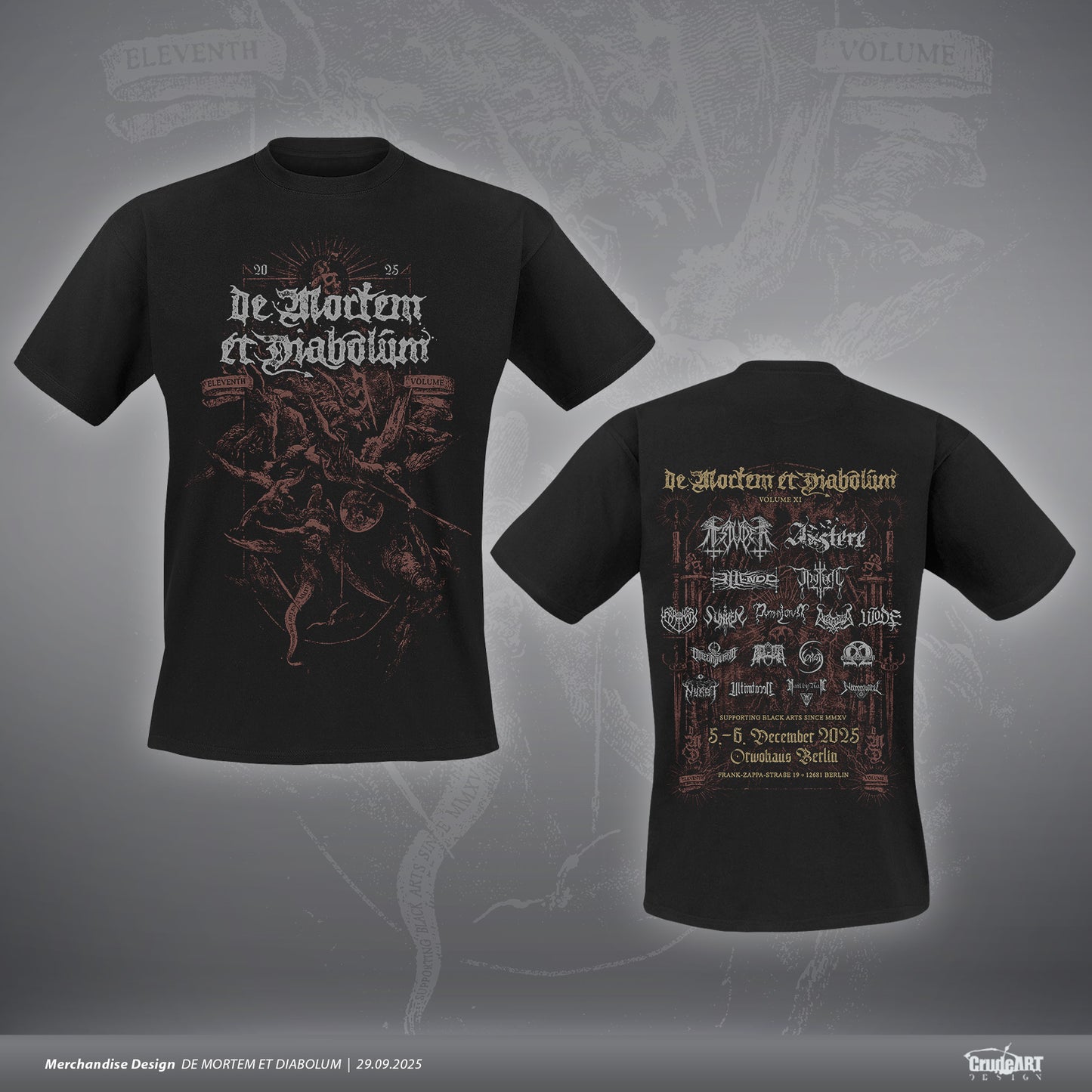 De Mortem Et Diabolum Festival-Shirt 2025 (rot) - Gutschein
