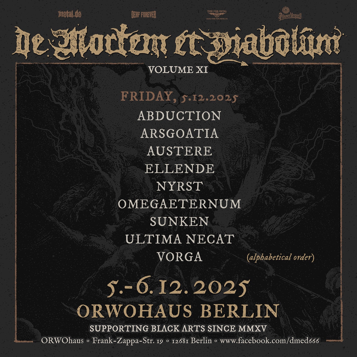 DE MORTEM ET DIABOLUM 2025 – Vol. XI – Day Ticket Friday E-Ticket