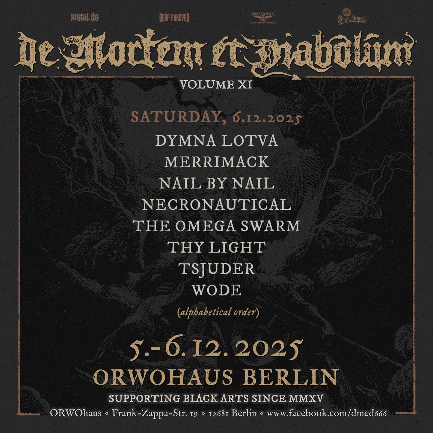 DE MORTEM ET DIABOLUM 2025 – Vol. XI – Day ticket Saturday E-Ticket