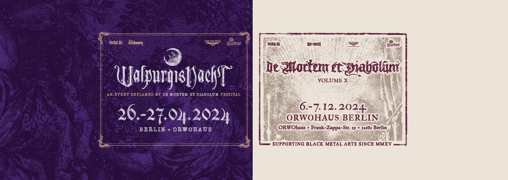 Shop: De Mortem Et Diabolum und Walpurgisnacht – Tickets – De Mortem Et ...