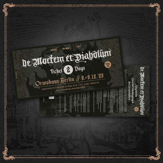 Shop: De Mortem Et Diabolum und Walpurgisnacht – Tickets – De Mortem Et ...