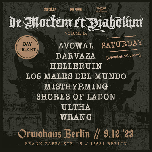De Mortem Et Diabolum IX – E-Ticket - Tagesticket Samstag