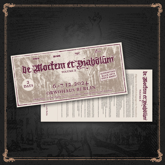 Shop: De Mortem Et Diabolum und Walpurgisnacht – Tickets – De Mortem Et ...