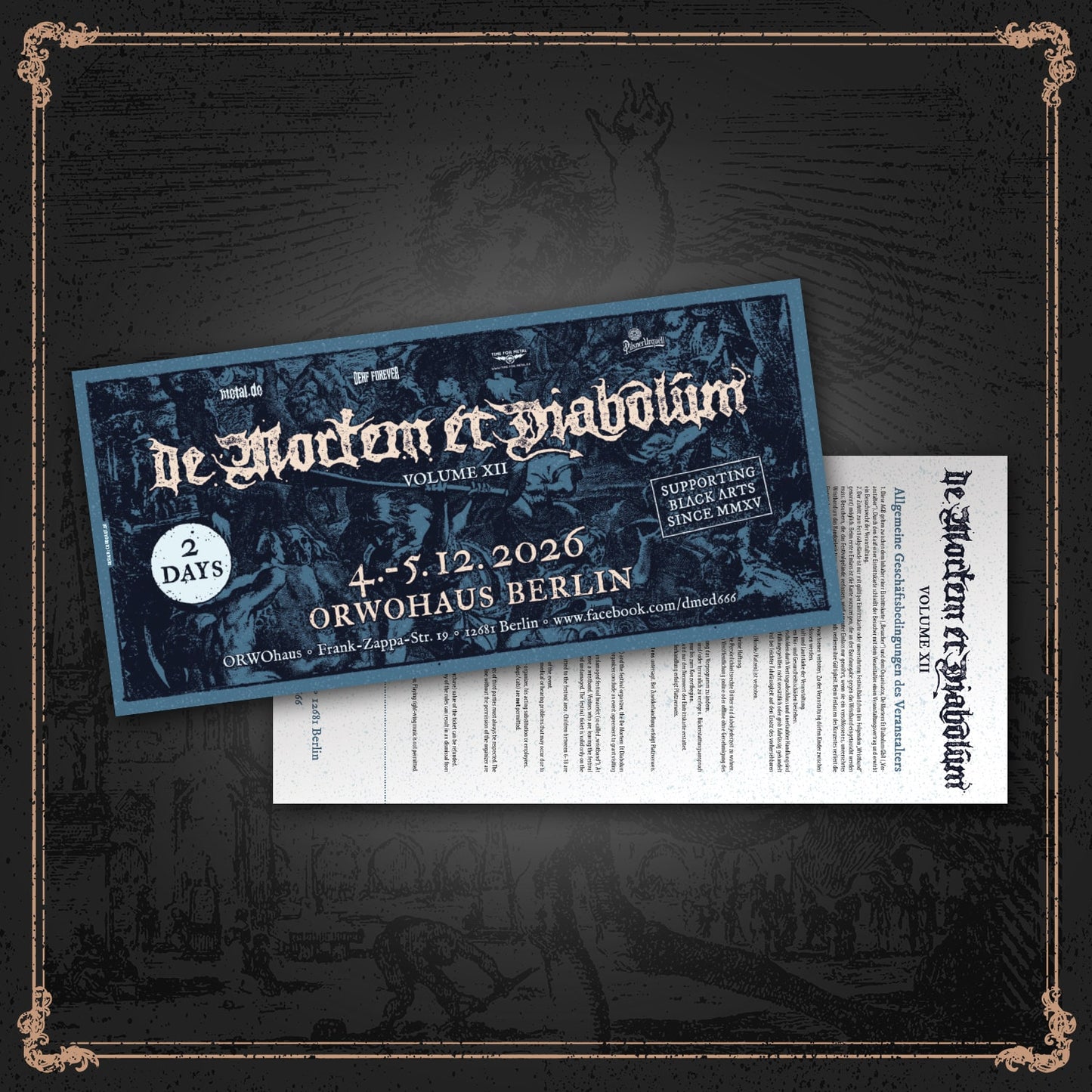 De Mortem Et Diabolum XI (2025) - Hard Ticket