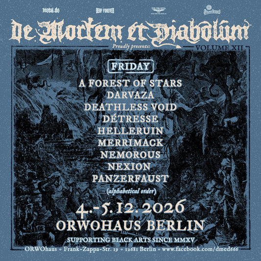 DE MORTEM ET DIABOLUM 2026 – Vol. XII – Tageskarte Freitag