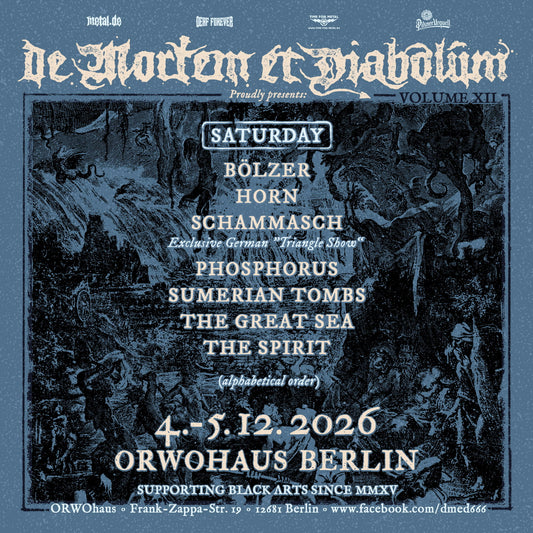 DE MORTEM ET DIABOLUM 2026 – Vol. XII – Tageskarte Samstag